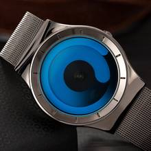 Reloj de pulsera deportivo para hombre, cronógrafo de cuarzo con correa de acero inoxidable, color negro, creativo, a la moda 2024 - compra barato