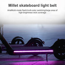 Tira de LED plegable para patinete eléctrico Xiaomi M365 Pro, resistente al agua, colorida, segura para ciclismo nocturno, luz decorativa 2024 - compra barato