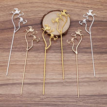 10 peças/lote filigrana hairpin estilo chinês varas de cabelo para as mulheres diy casamento jóias acessórios para o cabelo 2024 - compre barato
