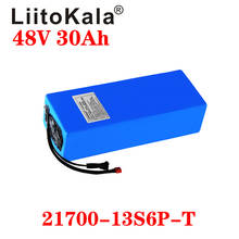 Liitokala-bateria de íon de lítio, 48v, 30ah, 21700, 5000mah, 13 s6p, scooter, bateria de 48v, 30ah, bicicleta elétrica 2024 - compre barato