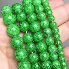 6 8 10 12mm Green Cracked Quartzs Crystal Beads Round Loose Spacer Beads For Jewelry Making Diy Bracelet Necklace 15''Inches 2024 - buy cheap