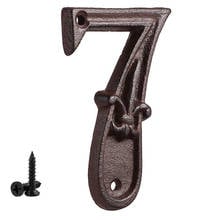 12cm Cast Iron House Numbers with Fleur De Lis Design Vintage DIY Door Address  Door Gate Numbers House Sign Number #7 2024 - buy cheap