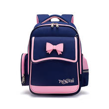 Mochila impermeable de tela Oxford para niña, bolsa escolar para niños, de color rosa, para niñas lindas del arco 2024 - compra barato