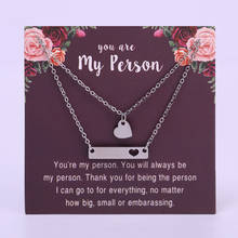 You are my Person Heart Compass Pendant Necklaces Mom Sister Chain Women Men Unisex Fashion Jewelry Christmas Gift Drop Shipping 2024 - buy cheap