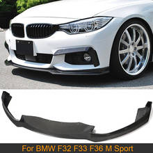 Car Front Bumper Lip For BMW 4 Series F32 F33 F36 M Sport 2014-2018 Front Bumper Lip Spoiler Splitters Carbon Fiber / FRP Black 2024 - buy cheap