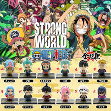 12Pcs/set Cartoon One Piece Action Figures Anime Collection Toy Q Ver. Luffy Zoro Robin PVC Model Dolls Kids Gift Car Decoration 2024 - buy cheap
