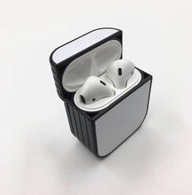 Для Airpods Blank Sublimation heat press PC чехол + blank can печатная алюминиевая пластина + двухсторонняя лента 10 шт./лот 2024 - купить недорого