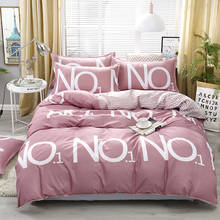 Conjunto de cama edredon, cama branca ou rosa com letras em inglês, lindo tamanho king/queen 2024 - compre barato