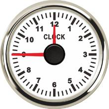 Relógio metro 12 horas com retroiluminação vermelha de 52mm(2 ") 12v/24v para carro e barco 2024 - compre barato