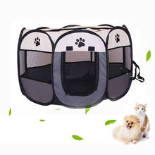 Corralito portátil plegable para perros, cerca octagonal resistente al agua, jaula para tienda de campaña para perros pequeños y grandes 2024 - compra barato