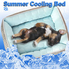 Summer Cooling Dog Bed Mat Ice Pad Dog Sleeping Bed for Large Small Dogs Cats Pet Dog Kennel Sofa Cool Cold Silk Bed for Dogs 2024 - buy cheap