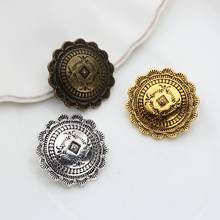 30mm 3pcs/lot Retro Zinc Alloy Charms Pendant Gold/y Round Flowers Decorative Concho Button For DIY Jewelry Accessories 2024 - buy cheap