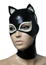 Mascarilla de látex hecha a mano para mujer, máscara de cabeza completa de gato Sexy, capucha de goma, fetiche, cosplay, unisex 2024 - compra barato
