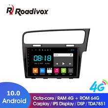 9" Android 10.0 RAM 4G ROM 64G For vw volkswagen golf 7 2013 RHD car dvd gps navigation radio multimedia player stereo head unit 2024 - buy cheap