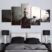 Canvas Wall Art Prints Poster Home Decoration 5 Panel Woman Playing The Violin Painting Modern Modular Pictures Bedroom Frame 2024 - buy cheap