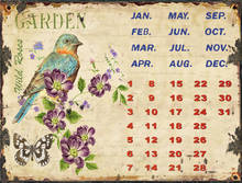 Calendario de estilo Vintage, placa de Metal con flores, imagen interesante, póster de pared para restaurante, decoración de jardín, decoración de baño al aire libre 2024 - compra barato