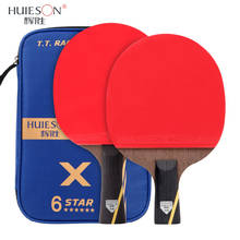 Huieson 2Pcs Upgraded Carbon Table Tennis Racket Set 5/6 Star Powerful Ping Pong Paddle Bat with Double Face Pimples-in Rubber 2024 - buy cheap