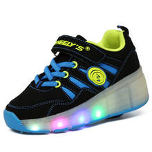 Children Roller Shoes Fashion Boy & Girls With LED Wheel Shoes Flashing Sport Casual Kids Sneakers Size 28-42 2024 - buy cheap