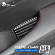 AIRSPEED Carbon Fiber for Dodge Challenger 2015 2016 2017 2018 2019 2020 Accessories Interior Car Door Groove Mat Sticker Trim 2024 - buy cheap