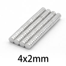 100-2000pcs 4x2mm n35 Magnets Diameter Small magnetic Round 4mm*2mm Permanent rare earth Neodymium 4*2mm strong magnet disc 2024 - buy cheap