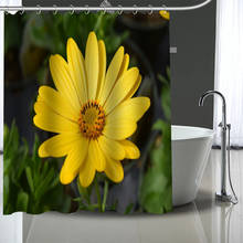 Waterproof Shower Curtain Can Be Customized Chrysanthemum Bathroom Shower Bath Supplies Polyester Shower Curtain With Hooks 2024 - buy cheap