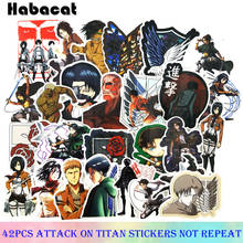 10/42Pcs/pack Japanese Anime Attack On Titan Stickers For Motorcycle Skateboard Laptop Creative Album Eren Jaeger Heroes luggage 2024 - buy cheap