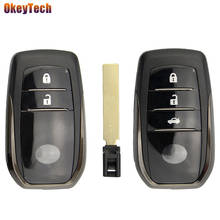 OkeyTech For Toyota 2/3 Buttons Smart Remote Key Shell For Camry Highlander RAV4 New Prado Accessories Auto Key Fob Uncut Blade 2024 - buy cheap