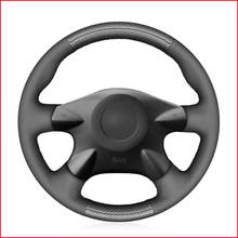 Cubierta negra de fibra de carbono PU para volante de Nissan Almera (N16) x-trail (T30) Primera (P12)Terrano 2 Pathfinder Paladin 2024 - compra barato