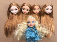 Monstering High Doll Head With Soft Long Hair Original Quality Doll Accessories Multi-Joints Movable Pink Green Brown Doll Body 2024 - buy cheap