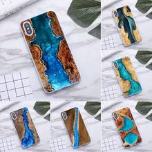 Resin WOOD Marble colorful Phone Case for iPhone 12 mini 11 Pro Max X XR XS 8 7 6s Plus Candy purple Silicone Cases 2024 - buy cheap