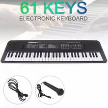 Bigfun teclado eletrônico piano 61 teclas, placa chave de música digital com microfone, órgão musical para crianças 2024 - compre barato