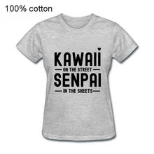 Camiseta Kawaii en las calles Senpai in the Sheets Anime japonés Himiko Ahego para mujer, camisetas informales de manga corta waifu 2024 - compra barato