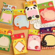 1 Pcs Sticker Cute Kawaii Animal Sticky Notes Notepad Memo Pads Office School Supply Stationery Panda Cat Kitty Bookmark 2024 - buy cheap