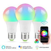 Bombilla LED inteligente con WIFI, luces de encendido y encendido, atenuación RGB, Control por aplicación, 40W, triangulación de envíos 2024 - compra barato