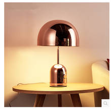 Постсовременная Роскошная Настольная лампа с розовым золотым грибом для спальни, скандинавские минималистичные декоративные настольные лампы для гостиной 2024 - купить недорого