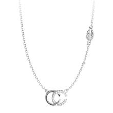 Simple Cubic Zirconia CC Letters Pendant Necklace For Women   Chain Choker Necklaces Wedding Collares Jewelry 2024 - buy cheap