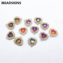 New arrival! 19x19mm 50pc Crystal glass Heart-shape Connectors for HandMade Earrings Parts Jewelry Findings Jewelry Necklace DIY 2024 - buy cheap