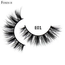 FOXESJI False Eyelashes 3D Mink Lashes Natural Lightweight Wispy Fluffy Soft Mink Eyelashes Eyelash Extension Makeup Lashes E01 2024 - buy cheap