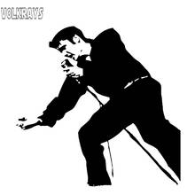 Volkrays индивидуальная Автомобильная наклейка Elvis Presley рок-н-ролл аксессуары Отражающая виниловая наклейка черный/серебристый, 11 см * 11 см 2024 - купить недорого