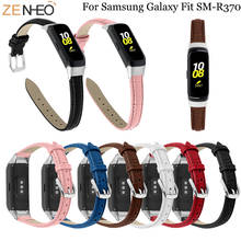 Leather Watchband Strap for Samsung Galaxy Fit SM-R370 Smart Bracelet Watch Wristband Replacement for Galaxy Fit SM-R370 Correa 2024 - buy cheap