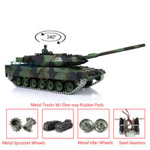 Heng-tanque rc longo 1/16, tk7.0, atualizado, leopard2a6, rtr, 3889, faixa de metal com borrachas th17583 2024 - compre barato