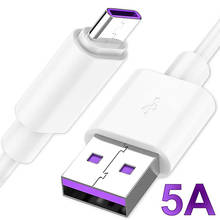Cable de datos USB tipo C 5A, cargador de carga rápida tipo C, color blanco, para Huawei P40, P30 Pro, P20 Lite pro, Mate 40, 30, 20 2024 - compra barato