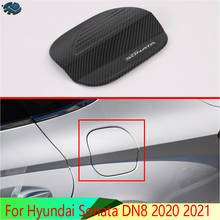 For Hyundai Sonata DN8 2020 2021 Car Accessories Carbon Fiber Style fuel tank cap cover car-styling trim oil fuel cap protective 2024 - buy cheap