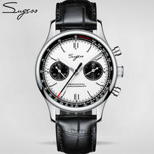 Sugess Men's Chronograph Mechanical Mens Watch Seagull Movement st1901 Movement Sapphire Watch For Men Steel Belt Waterproof 2024 - buy cheap