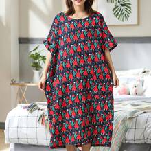 New Arrival Nightdress Loose Section Packet Nighty Fat New Pure Cotton Gauze Thin Nightgown Women Sleepwear Casual Home Clothes 2024 - buy cheap