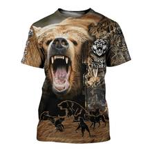 Urso animal 3d impresso camisas masculinas moda manga curta camisa verão streetwear unisex camiseta topos transporte da gota estilo-1 2024 - compre barato