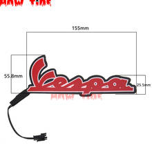 Applique motocicleta adesivo de resina adesivo estojo de couro Italiano para PIAGGIO VESPA GTS GTV LX LXV 125 250 300 Ie Super 2024 - compre barato