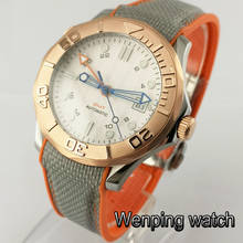 Bliger-novo relógio masculino de alta qualidade, 41mm, vidro de safira, moldura de aço inoxidável, esterilizado, mostrador, data, pulseira de borracha luminosa, relógios automáticos 2024 - compre barato