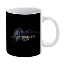 Taza de cerámica blanca con logotipo de Shadowbringers, taza de té de cerámica blanca, regalo de cumpleaños, tazas de leche y Final Fantasy 2024 - compra barato