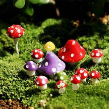 Статуэтка из смолы, миниатюрная, 20 шт./лот, мини-гриб, фея, садовый гриб, модель для украшения «сделай сам», ландшафтный Декор 2024 - купить недорого